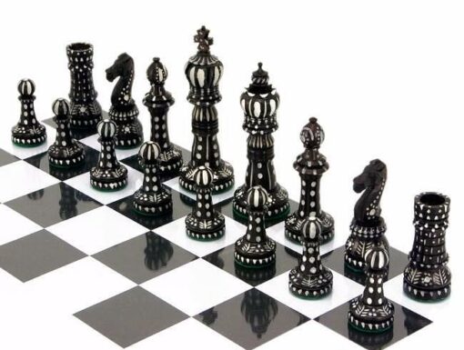 Jeu d'Echecs "Grand Roi" en Os de Chameau
