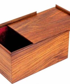 Coffret de Rangement en Bois de Rose Doré pour Jeu d'Echecs en Bois (Hauteur de Roi = 11 cm)