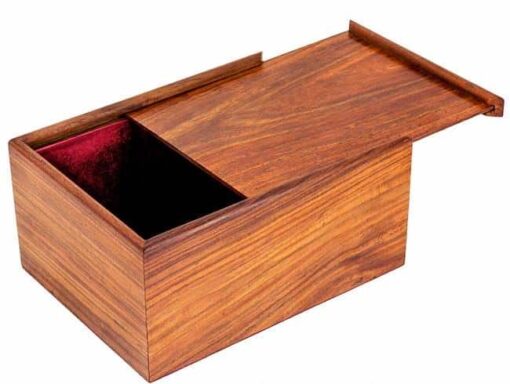 Coffret de Rangement en Bois de Rose Doré pour Jeu d'Echecs en Bois (Hauteur de Roi = 11 cm)