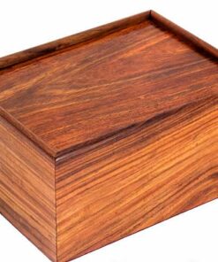 Coffret de Rangement en Bois de Rose Doré pour Jeu d'Echecs en Bois (Hauteur de Roi = 11 cm)