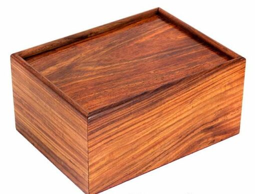 Coffret de Rangement en Bois de Rose Doré pour Jeu d'Echecs en Bois (Hauteur de Roi = 11 cm)