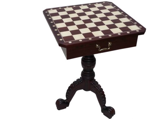 Jeu d'échec & Echiquier Table d'échecs (sans morceaux) / hauteur totale: 75cm /