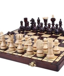 190-1-Ensemble-Consul-Jeu-Echecs-Bois-Charme-Hêtre-Echiquier-Pliant-Bois