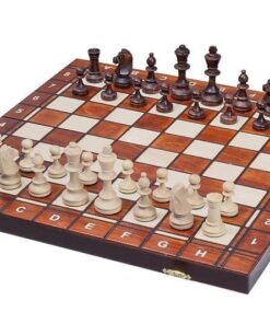 192-1-Ensemble-Babushka-Vert-Jeu-Echecs-Bois-Bouleau-Echiquier-Bois-Hêtre