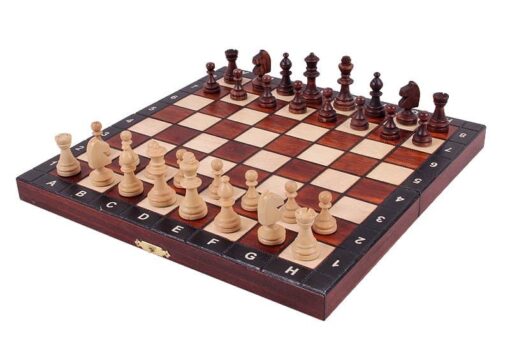 154-1-Ensemble-Grand-Cesar-Jeu-Echecs-Bois-Tilleul-Echiquier-Pliant-Bois-Hêtre